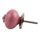 Pink Round Silver Fitting Ceramic Dresser Knob Online